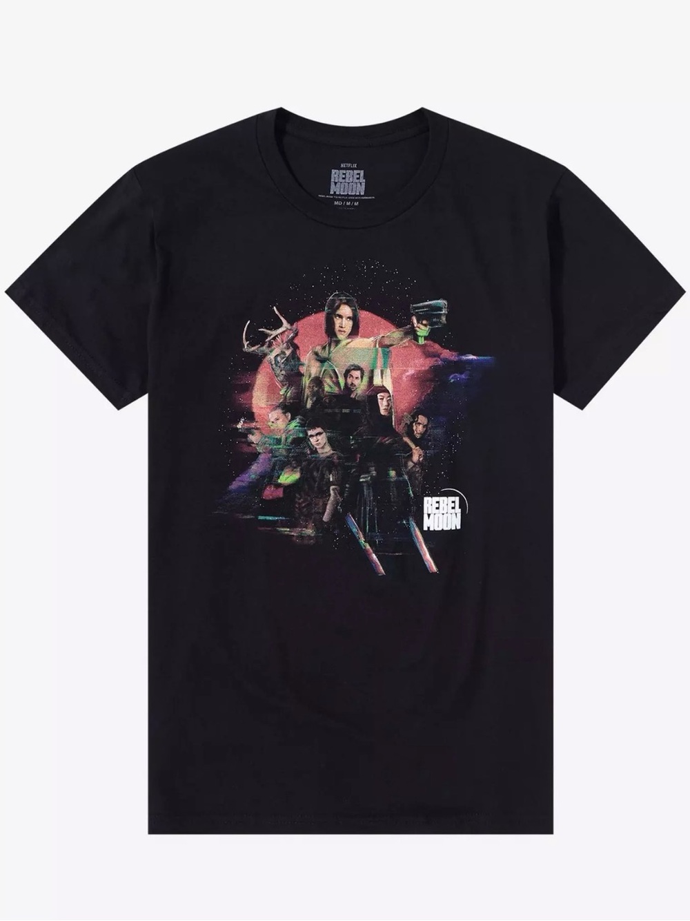 NWT Hot Topic Netflix Rebel Moon Poster Black Graphic T Shirt Mens Size XL